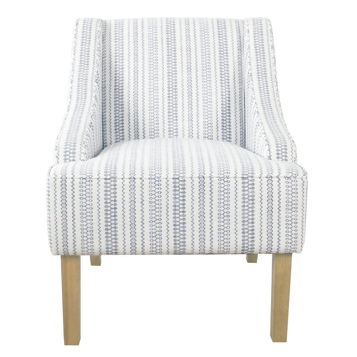 HomePop Classic Swoop Accent Chair - Blue and White Damask