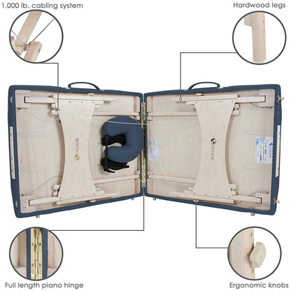 EARTHLITE Harmony DX Portable Massage Table Package – Eco-Friendly Design, Deluxe Adjustable Headrest