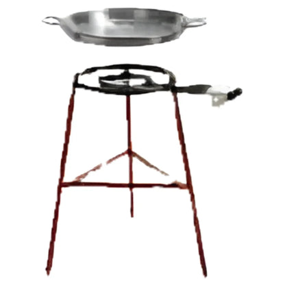Garcima Tabarca Paella Pan Set with Burner, Outdoor Pan and Reinforced Legs