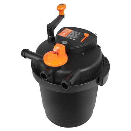 Bio Pressure Pond Filter with 13W UV-C Light, 1580 GPH, for Pools up to 1600 Gallons, Pressurized Biological Filtration for Garden Ponds, Koi Fish Tanks, Fountains