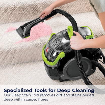 BISSELL Little Green Pro Portable Deep Cleaner, for Carpet, Upholstery, and Auto, Compact, Superior Suction, Professional Cleaning, StainProtect Technology, 2505