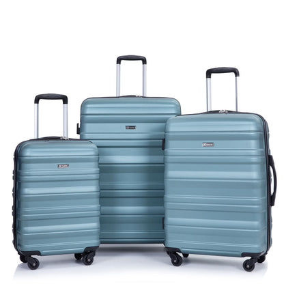 Tripcomp Hardside Luggage Set 3-Piece Set (21/25/29) Lightweight Suitcase 4-Wheeled Suitcase Set(Purple)