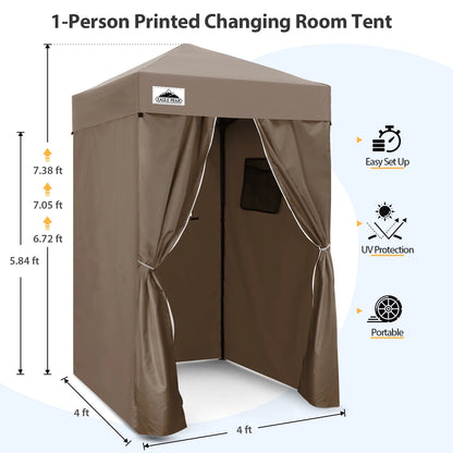 EAGLE PEAK Flex Ultra Compact 4 ft x 4 ft Pop-up Changing Room Canopy, Portable Privacy Cabana