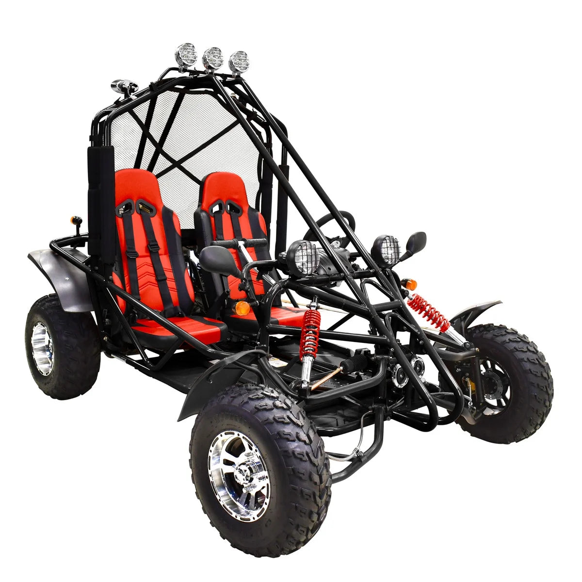 Massimo GKA 200 169cc EFI Adult Go Kart with 10HP Engine, 2WD Off-Road Go Cart, Dual Seats, Red