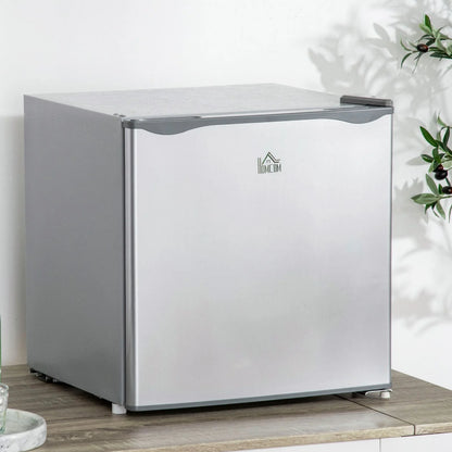 HOMCOM Mini Freezer Countertop, 1.1 Cu.Ft Compact Upright Freezer with Removable Shelves, Reversible Door for Home, Dorm, Apartment and Office, gray  05