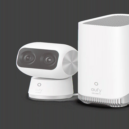 eufy Security Indoor Cam S350, Dual Cameras, 4K UHD Resolution Security Camera with 8�� Zoom and 360�� PTZ