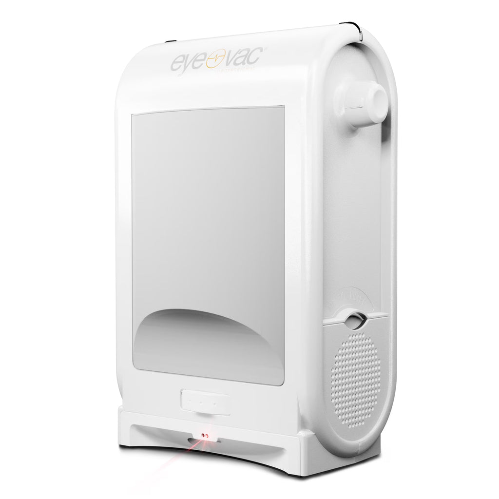 EyeVac Touchless Electric Stationary Pet Vacuum Hard Floor Cleaner, White