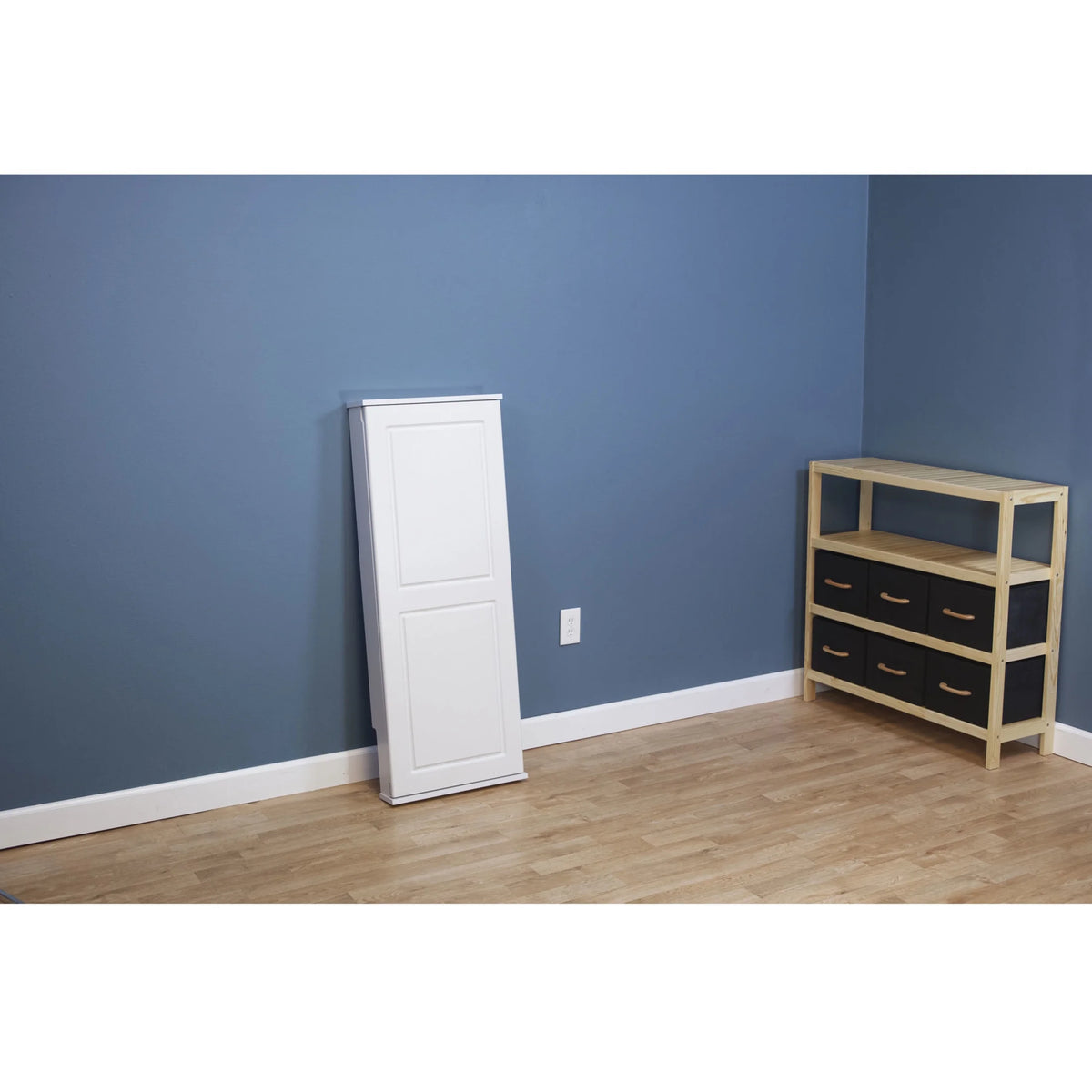 Household Essentials Iron a??n Fold Wall Ironing Board Cabinet, Built-In Ironing Board, Sturdy MDF, Melamine Cabinet, 7 Height Settings, Mounts Securely to Wall, Includes Pad with Cover, White