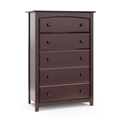 Storkcraft Kenton 5 Drawer Nursery Dresser, Pebble Gray
