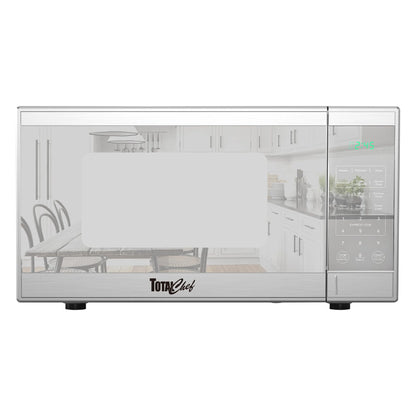 Total Chef Countertop Microwave Oven, 900W, 0.9 Cu Ft, Stainless Steel