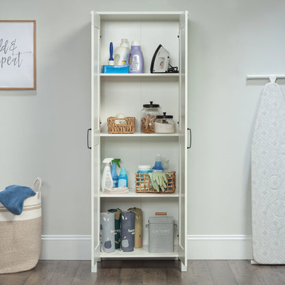 Sauder Two-Door Storage Cabinet, White Finish