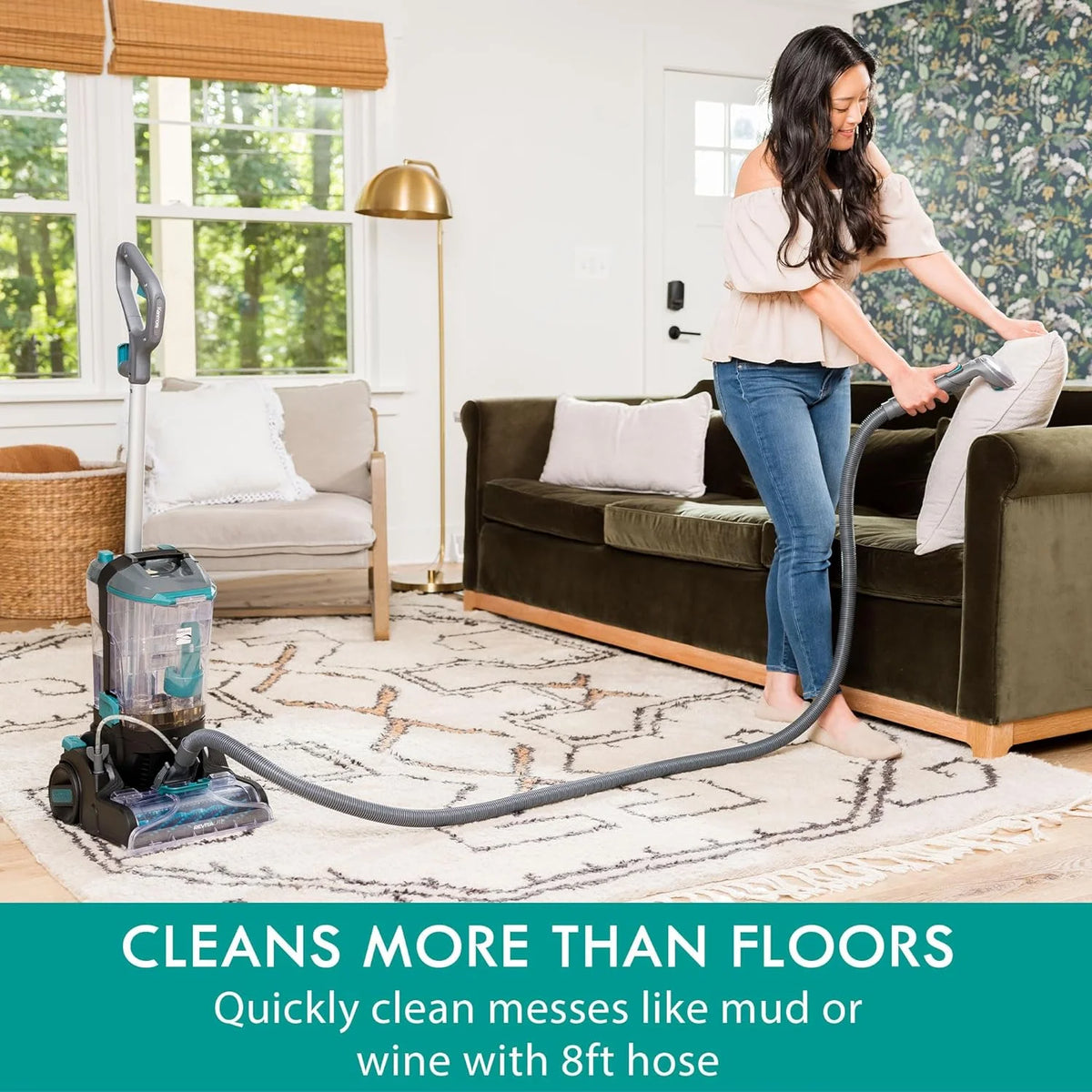 Kenmore KW4010 Pet Portable Carpet Cleaner Machine with High Cleaning Power, 3.2L Clean Tank & 1.4L Dirty Tank, 25ft Cord Length and Two Easy Removable Brushroll for Rug & Upholstery