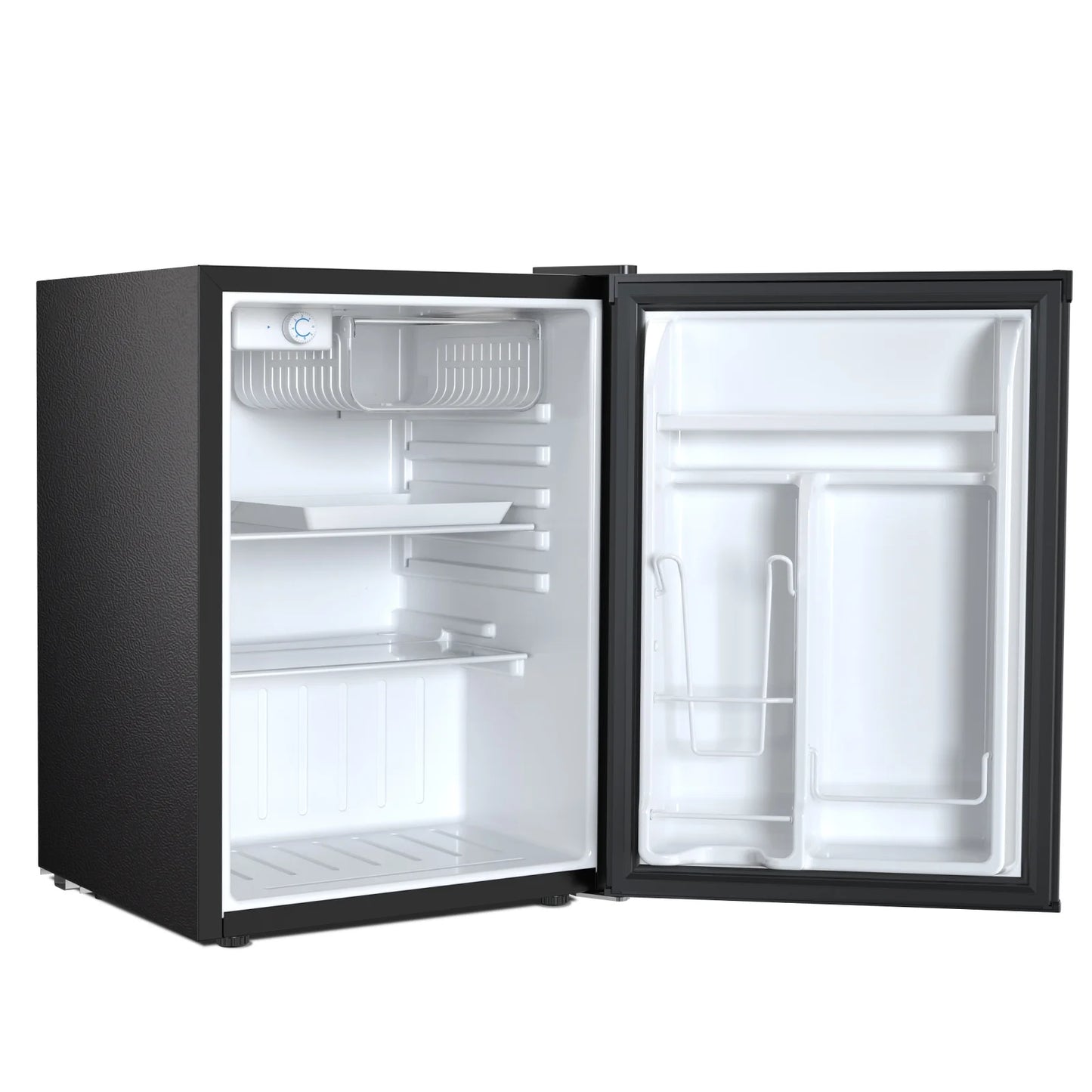 WAA 2.6 Cu.Ft Mini Fridge with Freezer, Single Door Compact Refrigerator BLACK