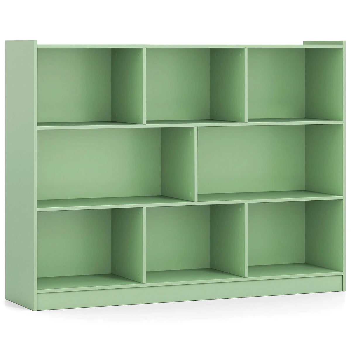 Costway 3-tier Open Bookcase 8-Cube Floor Standing Storage Shelves Display Cabinet White