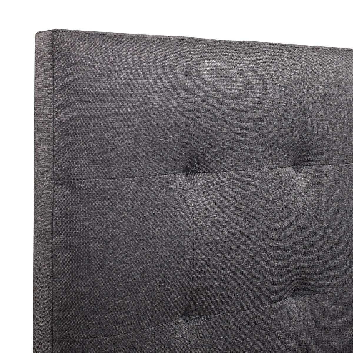 Emory Upholstered Twin Platform Bed with 2 Storage Drawers, Gray, by Hillsdale Living Essentials