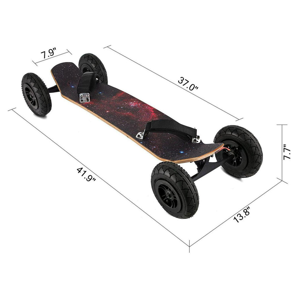 VEVOR Skateboard 37”L. All Terrain Longboard with 95A Shock Absorber. 8 Layer Maple Deck Offroad Skateboard for Kids Teens Beginners Pros