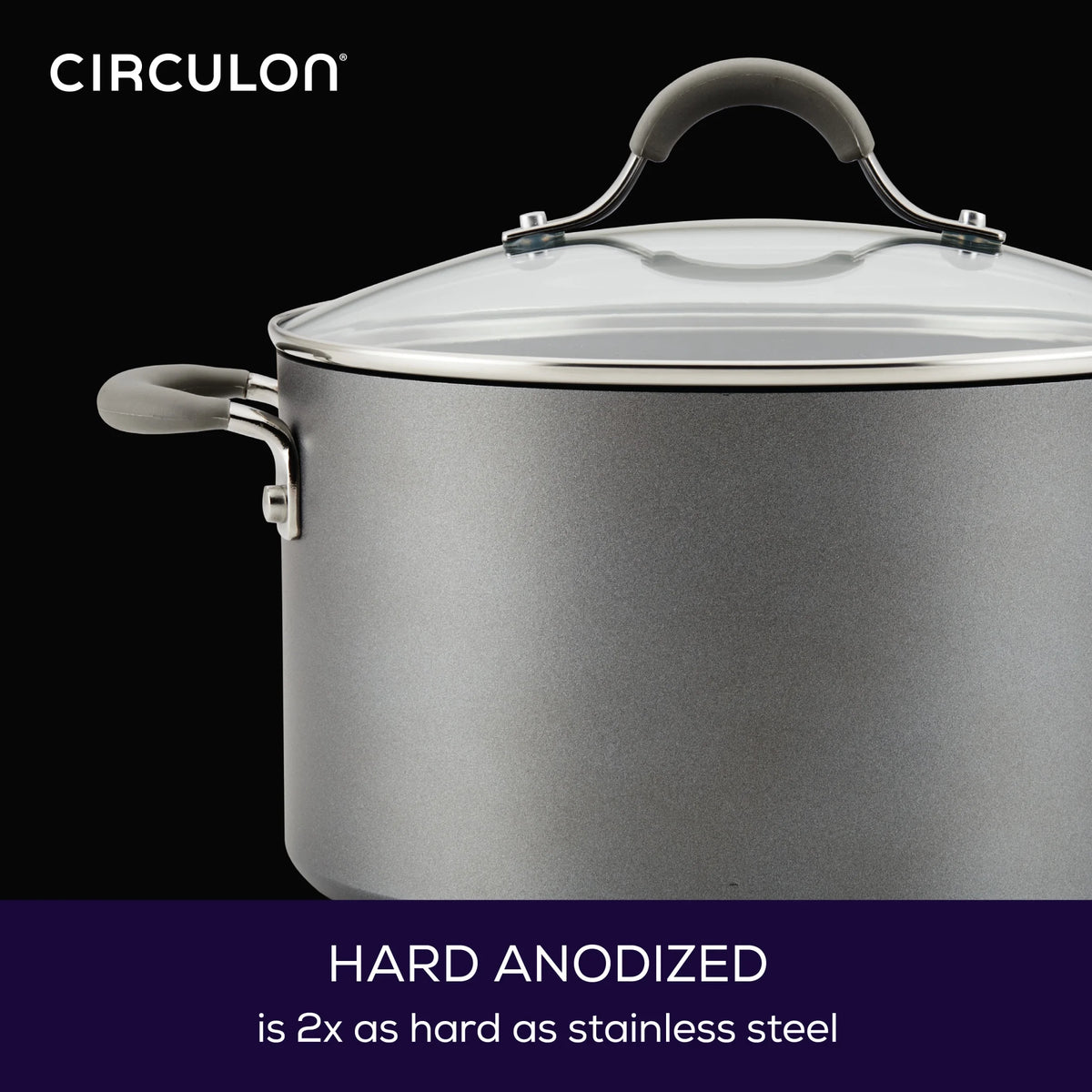 Circulon Elementum Hard-Anodized Nonstick Cookware Set, 10-Piece, Gray