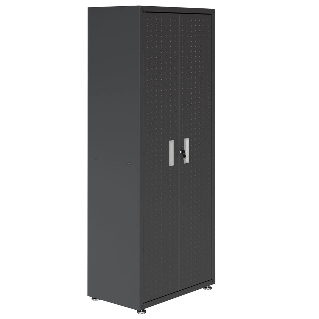 Fortress Textured Metal 75.4" Garage Cabinet with 4 Adjustable Shelves y