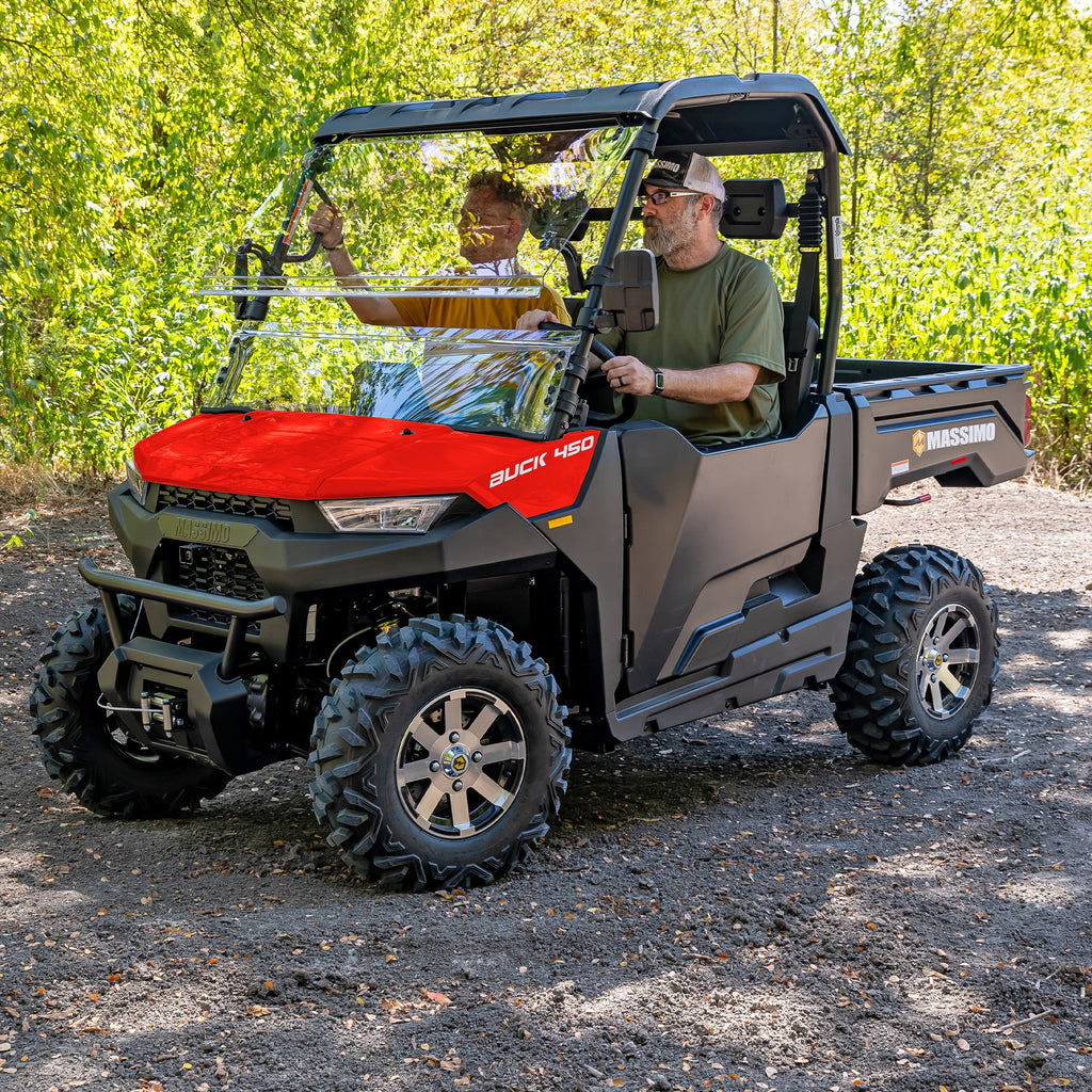 Massimo Buck 450 Side by Side UTV, EFI, 4 Stroke, 325cc, 25.5 HP, 4X4, 3000lb Winch - Red