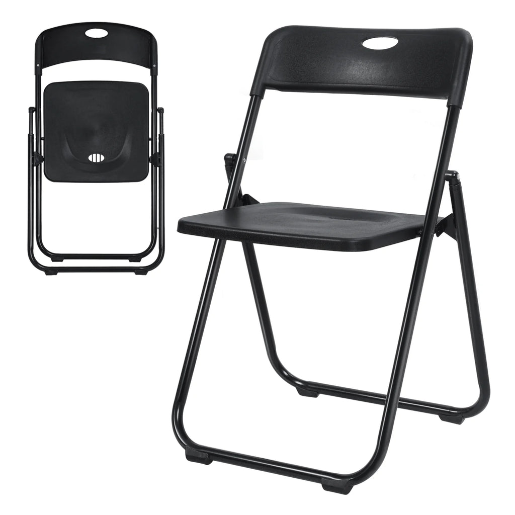 Anvazise Folding Chair 6Pcs/Set Folding Chairs, Staff Backpack Computer Chair, Basics Foldable Plastic Chair, Outdoor Portable Activity Chair, Black (Black)