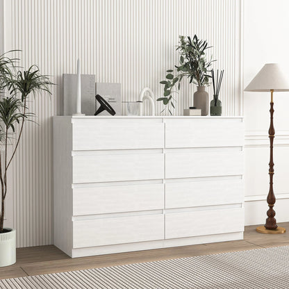 Resenkos Modern Mid Century 6 Drawer Wide Dressers Chests for Bedroom, Chest of Drawer Organizer Grey