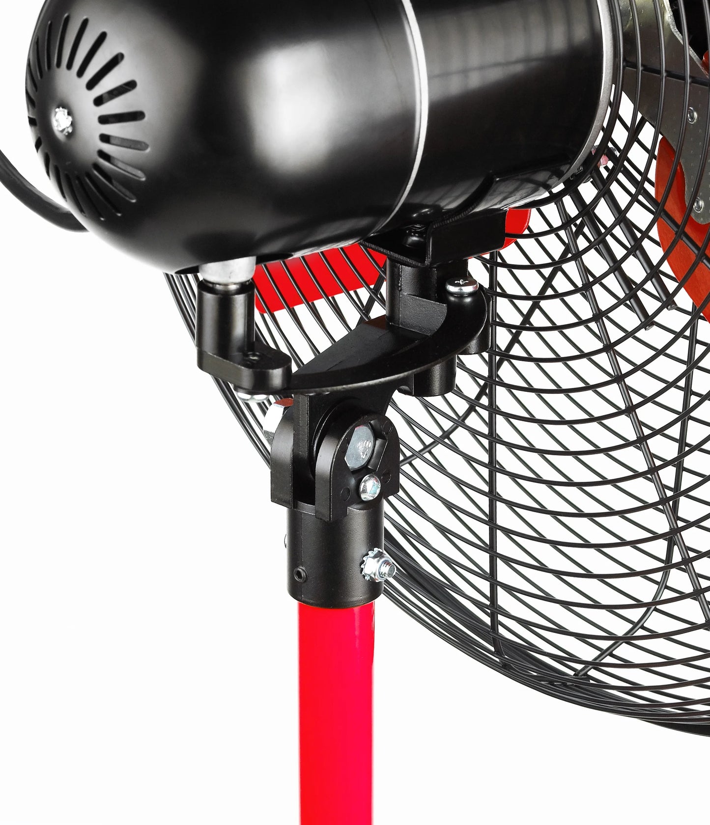 Hyper Tough 20" 3-Speed Commercial & Industrial High Velocity Oscillating Red & Black Pedestal Fan
