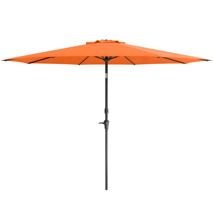 CorLiving 10 Foot Wind Resistant Patio Umbrella, Outdoor Parasol with Crank Tilt, Round Market Umbrella for Patio, Umbrella with Crank, Tilt Umbrella, Outdoor Umbrella, Turquoise