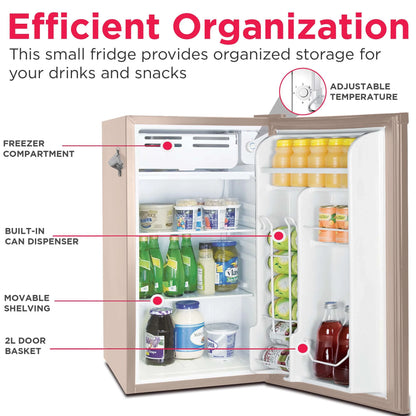 Frigidaire EFR376-C-PINK 3.2-Cu.-Ft. 65-Watt Retro Bar Fridge with Side Bottle Opener (Pink)