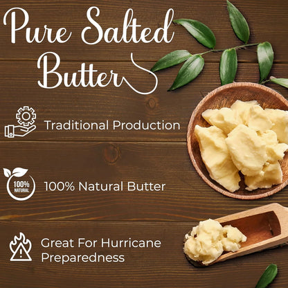 Beurdell Canned French Butter �M?100% Natural Salted Pasteurized Real Butter | Long Shelf Life Emergency Survival Food | Great for Cooking, Baking, RV & Camping | Pull Top Lid | Pack of 24 | France