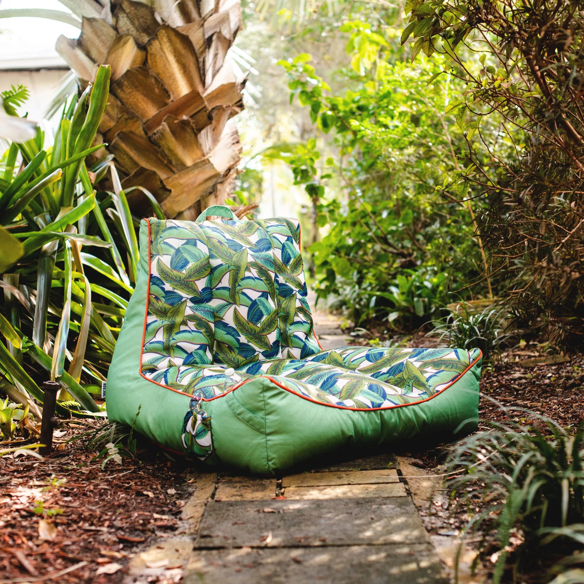 Big Joe Captain's Float No Inflation Needed Pool Lounger with Drink Holder, Tropical Hibiscus Aqua Double Sided Mesh, Quick Draining Fabric, 3 feet