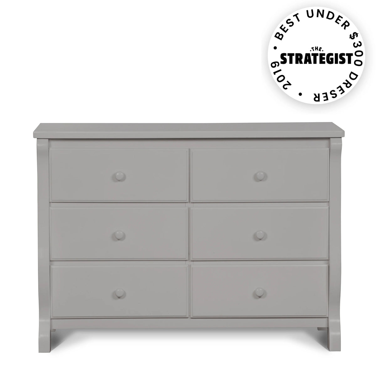 Delta Children Universal 6 Drawer Dresser with Interlocking Drawers - Greenguard Gold Certified, Grey