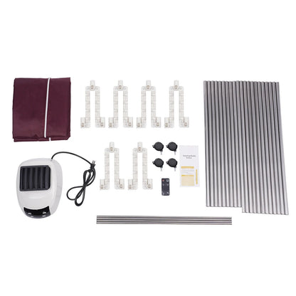 110V Wine Red Clothes Dryer Portable Travel Mini Dryer Machine 1200-1500W Electric Dryer For Homes, Apartments