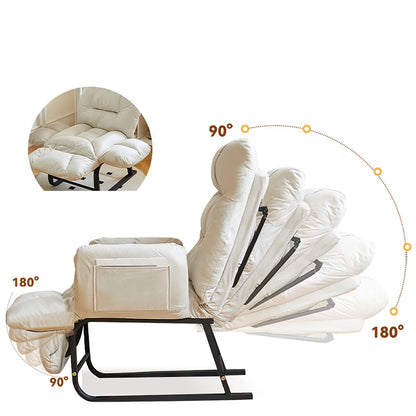 HDUTNGISN Recliner Armchair with Adjustable Backrest,White