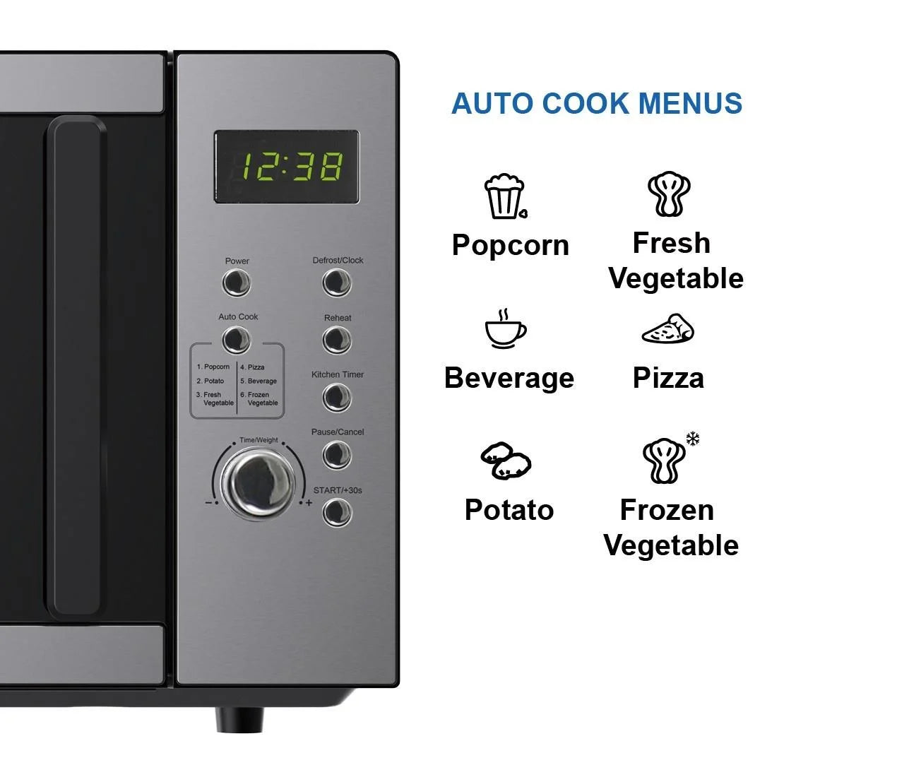 Emerson 0.9 Cu Ft, 900W Digital Control Countertop Microwave Oven, Stainless Steel - MW9005SS