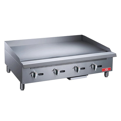 NSF 36 in. Commercial Griddle 90,000BTU Gas Griddle, 3 Burner Heavy-Duty Stainless Steel Countertop Griddle