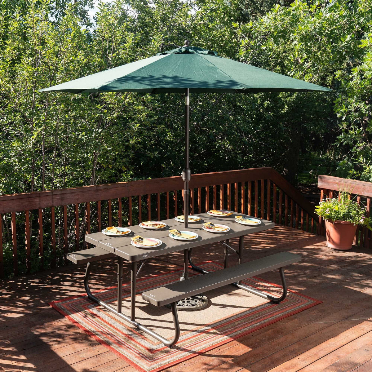 Lifetime 6 Foot Folding Picnic Table, Brown, 60105