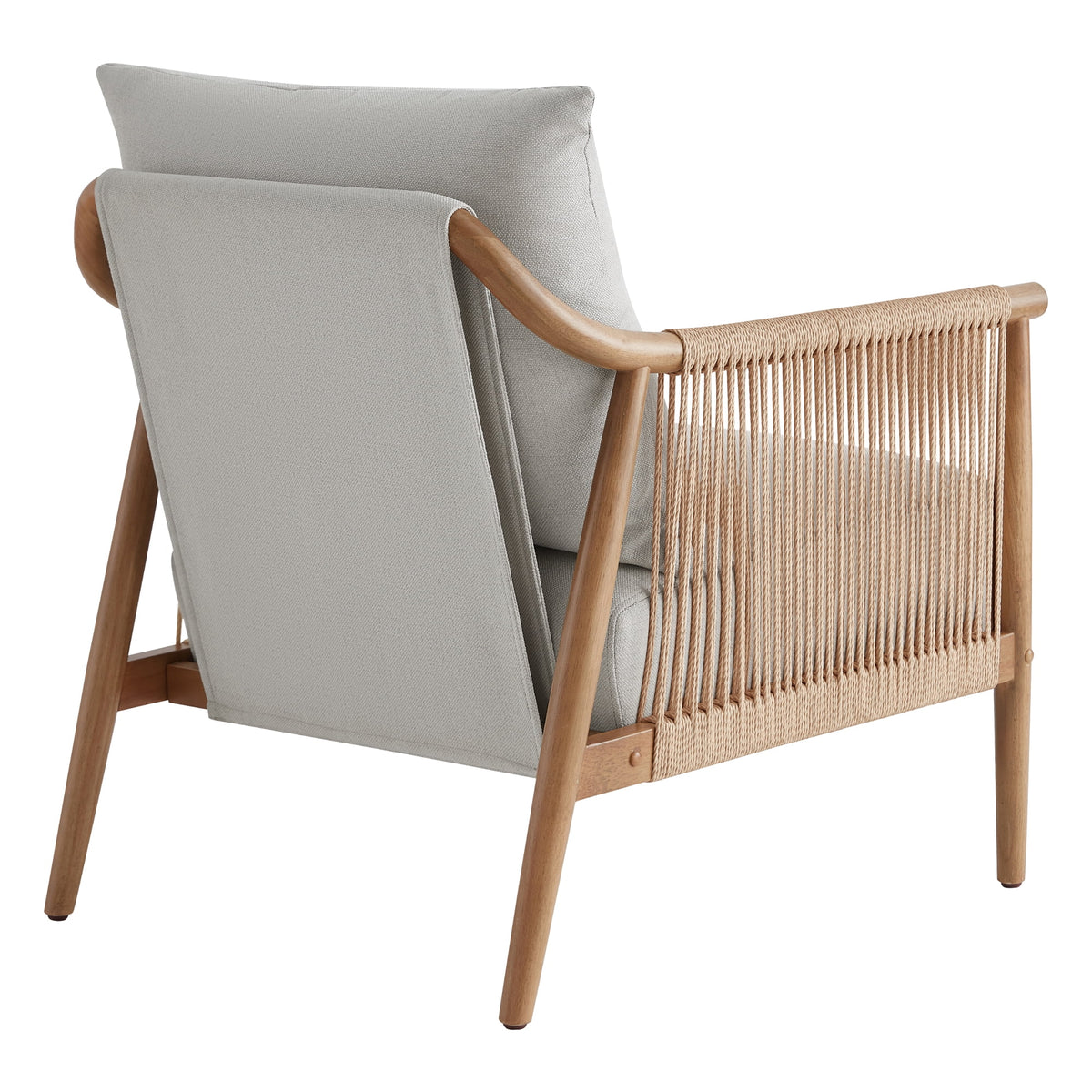CHITA Modern Accent Chair, Braid Armchair Living Room Chair, Cream