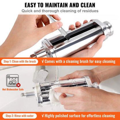 KFFKFF Pasta Maker Attachment for All Kitchenaid Mixers, Kitchen Aid Stand Mixer Set Accessories with 3 Shafts Including Dough Roller Spaghetti Cutter Fettuccine