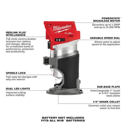 M18 FUEL 18-Volt Lithium-Ion Brushless Cordless Combo Kit (5-Tool) with Multi Tool, Jig Saw and Compact Router
