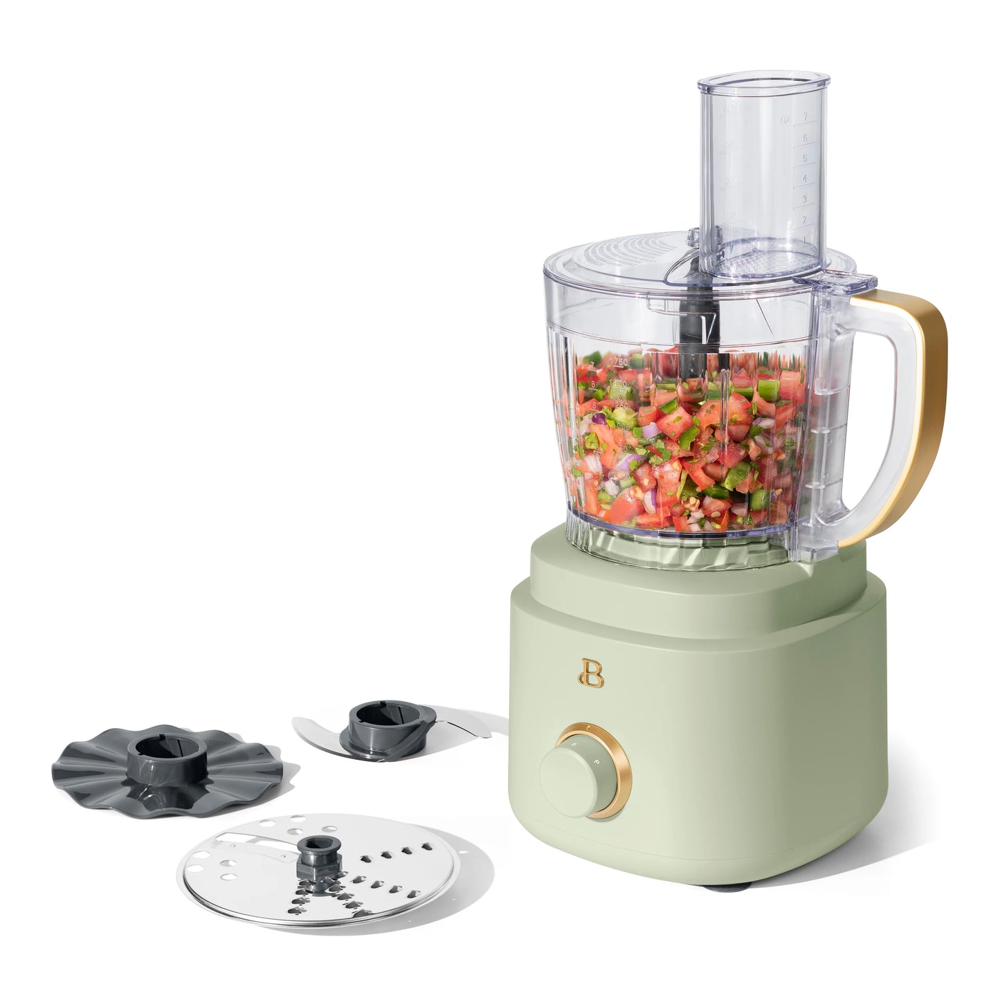 Beautiful 10-Cup Food Processor with Accessories, White Icing by Drew Barrymore