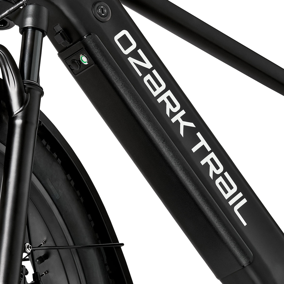 26" Ozark Trail M.3 Ranger+ Electric Fat Tire Bike, 48V, Class 2, Black, Fits Riders 5'2" - 6'1", Adult