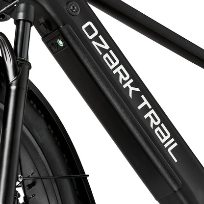 26" Ozark Trail M.3 Ranger+ Electric Fat Tire Bike, 48V, Class 2, Black, Fits Riders 5'2" - 6'1", Adult