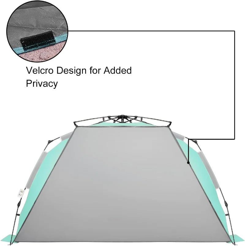 Large Pop Up Beach Tent Sun Shelter for 5-6 Person Portable Sun Shade Instant Tent