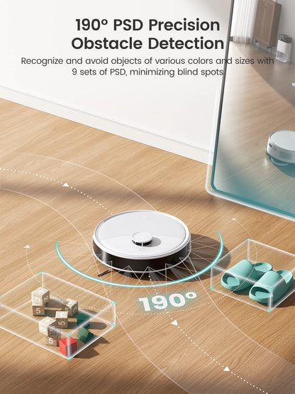 Lefant M3L Robot Vacuum and Mop, 12000Pa Suction, All-in-One Base Station, Anti-Tangle Brushes & Dual Spinning Mop, Self-Emptying & Refilling, LIDAR Navigation