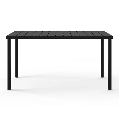WestinTrends Playa 59" Iron Metal Outdoor Rectangular Patio Dining Table For 6, Olive Green