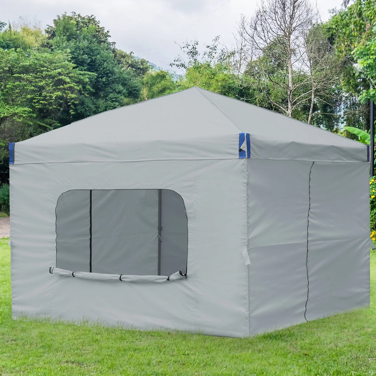 Aoodor Pop Up Canopy Tent with Removable Mesh Window Sidewalls, Portable Instant Shade Canopy with Roller Bag