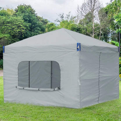 Aoodor Pop Up Canopy Tent with Removable Mesh Window Sidewalls, Portable Instant Shade Canopy with Roller Bag
