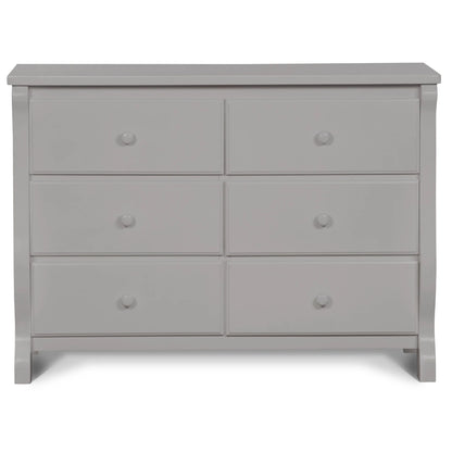 Delta Children Universal 6 Drawer Dresser with Interlocking Drawers - Greenguard Gold Certified, Grey