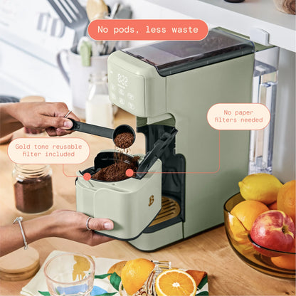 Beautiful Perfect Grind�?Programmable Single Serve Coffee Maker, White Icing by Drew Barrymore