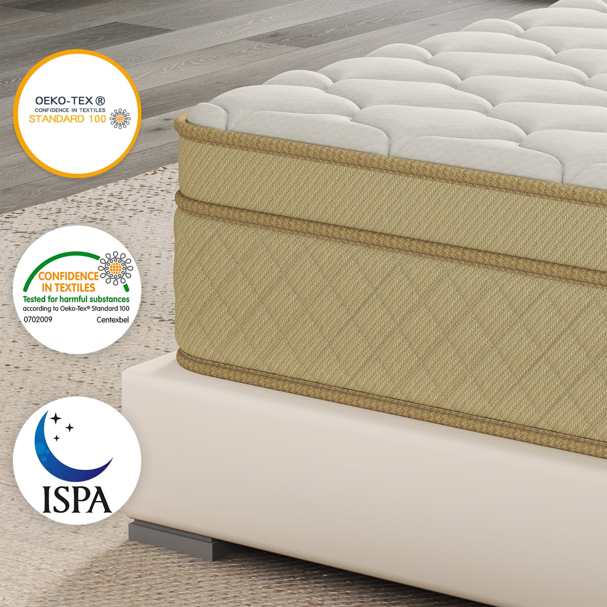 Yilicy 12 inch Queen Mattress,Hybrid Mattresses Medium in a Box